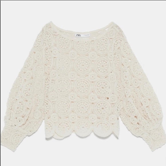 🎉HP🎉ZARA Textured Sweater With Balloon Sleeves - Picture 6 of 6